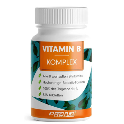 Vitamin B complex 365 tablets - B complex with B12 - all 8 B vitamins (B1, B2,