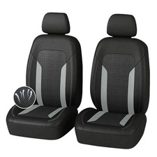 4PCS Cooling Car Seat Covers,Breathable Front Seat Covers with Mesh Gray