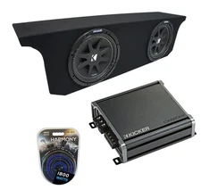 2007-2018 Jeep Wrangler JK Unlimited Kicker Comp C10 Dual 10 Sub Box CXA8001 Amp