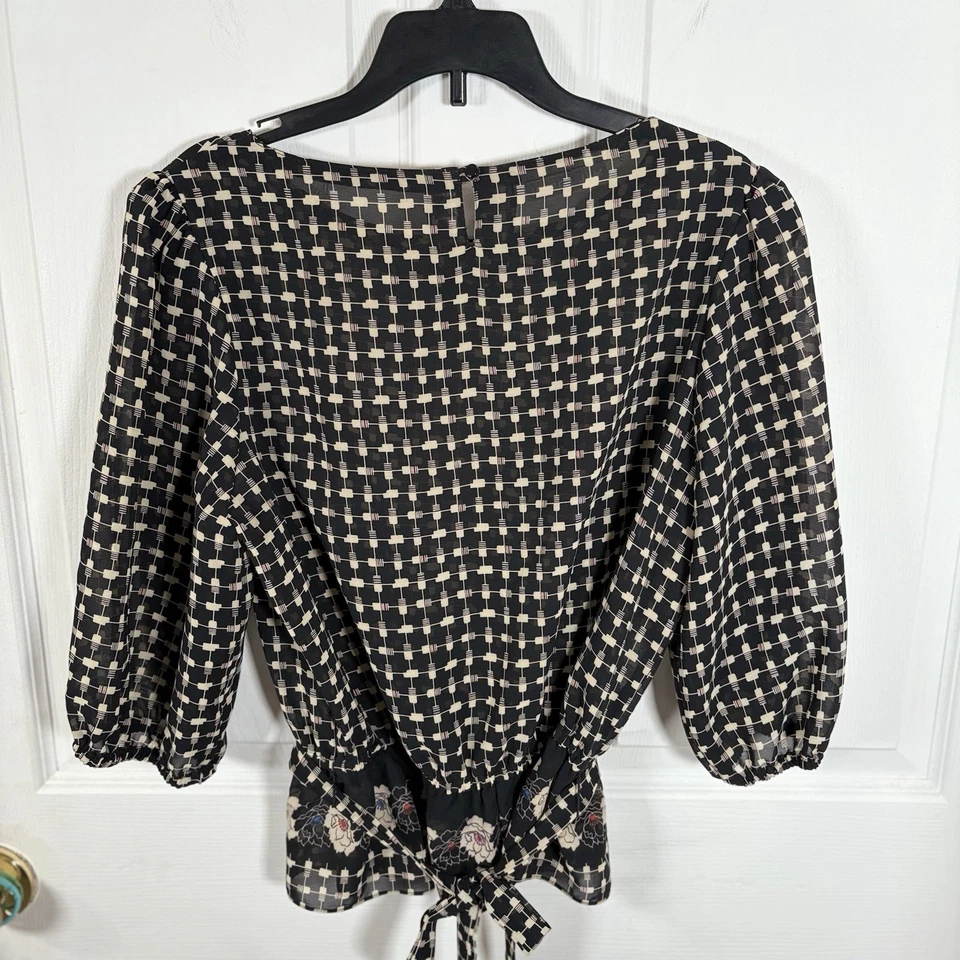 Blusa transparente vintage Mel Naftal Neiman Marcus manga 3/4 para mujer VER DESCRIPCIÓN Foto 2 de 4