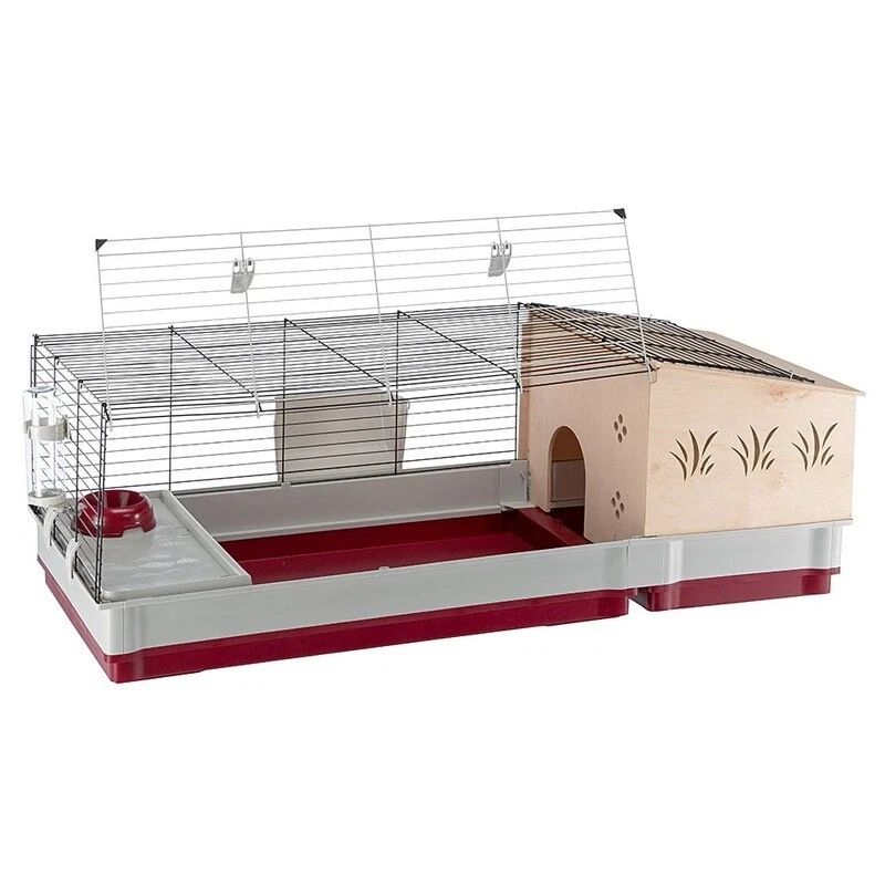 Extra Large Rabbit Cage W/ Wood Hutch Kit Easy Clean Access Water Bottle Metal - Image 4 of 4