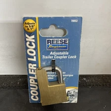 Reese Towpower Adjustable Trailer Coupler Lock w/Keyes Adjusts to 5/8" & 1"