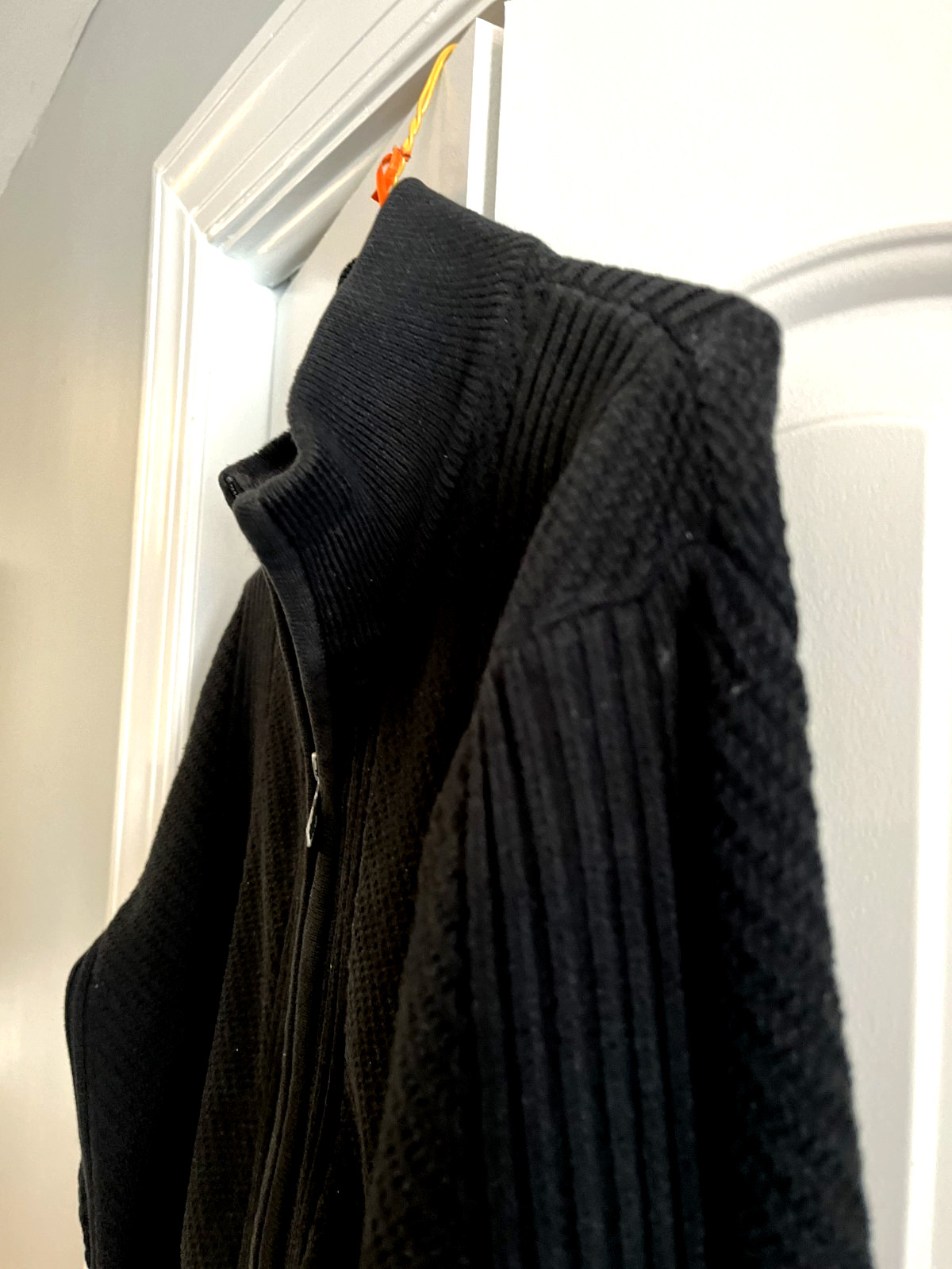 Calvin Klein Men’s Full Zip Sweater Jacket Size Medium, Dark Grey Knit thumbnail 9