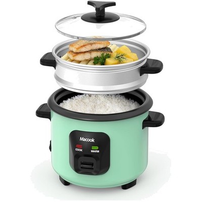 Reiskocher 0,6L mit Dampfkorb Antihaft Badewanne 300W Klein für 1-6 Personen