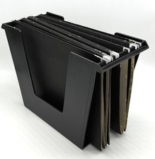 Hanging File Folder Organizer Heavy Duty Plastic w/6-Pack Folders Insert Tabs
