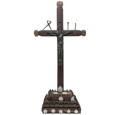 Antico Crocifisso della Passione con Ex Voto – XIX secolo ARTE SACRA