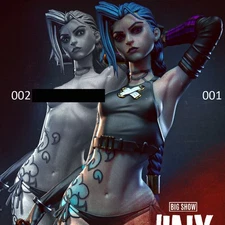 Jinx 1/8 1/6 1/4 3D Print Model Kit Unpainted Unassembled 2 Ver NSFW