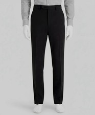 Nautica Men's Black Solid Bi-Stretch Modern Flat Front Gaff Pants Suit Size 38W