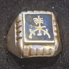 sterling silver 925 vintage military ring size w 6.49g siam