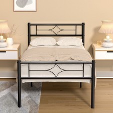 NEW Strong Single Bed 3ft Metal Bed Frame Modern Bedroom Furniture Heavy Duty