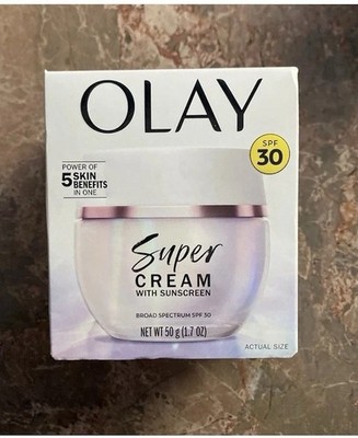 Olay Super Cream with Sunscreen SPF 30 - 1.7 Oz Exp 04/2027 Fast Free Shipping