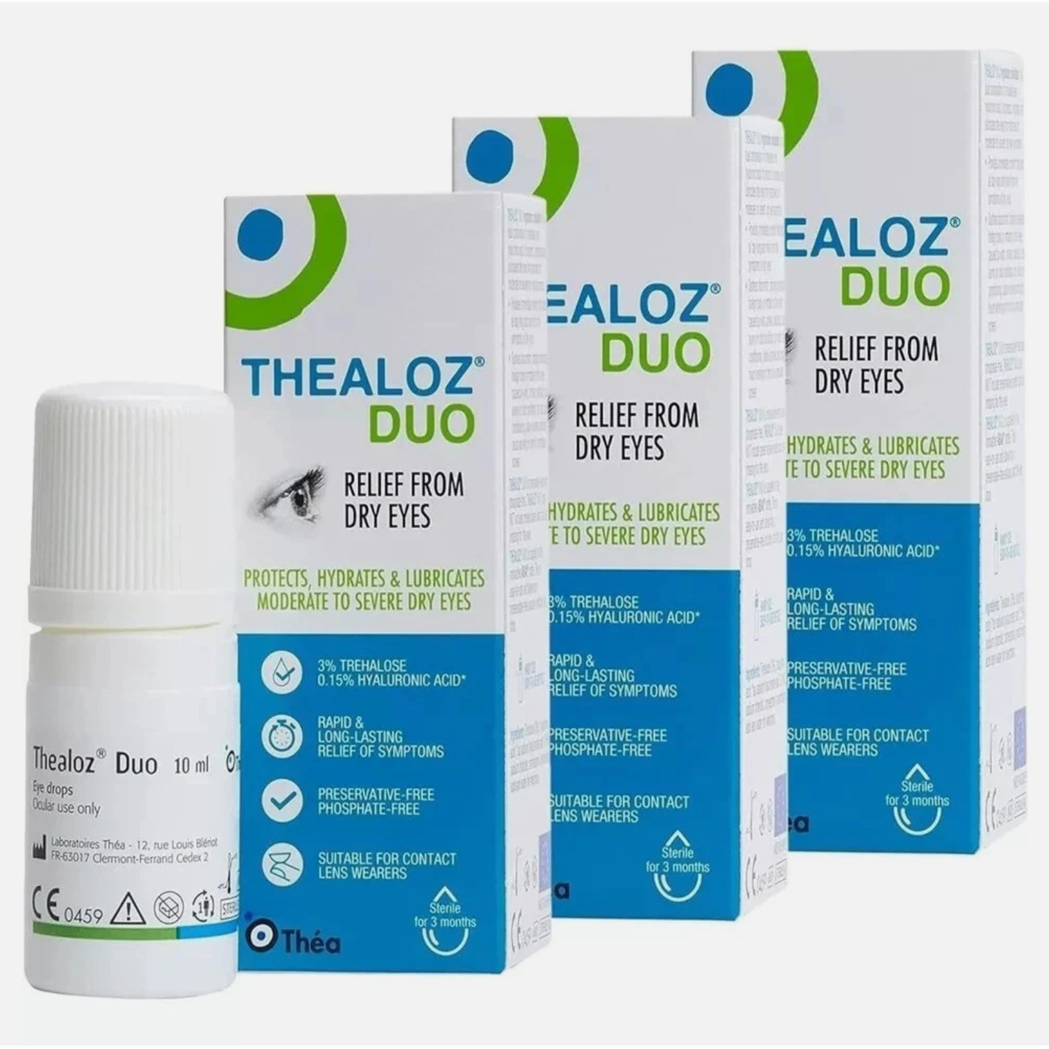 10ml (3 Pack) Preservative-free Dry Eye Relief