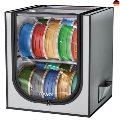 YOOPAI Filament Aufbewahrungsbox, 2-stöckiges Metall Regal mit robuster 
