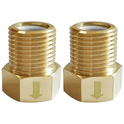 Brass Check Valve 1/2 Male to 1/2 Female Thread One Way Non Return 2Pk