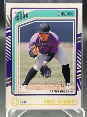 Adael Amador 2024 Donruss 19/25 Artist Proof Rated Rookie #169