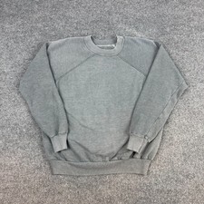 Vintage 70s/80s blank raglan sweatshirt, heather gray, size Small
