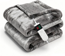 Electric Heated Blanket Throw 50''X60''Size Faux Fur Heating Blanket 10 Heating