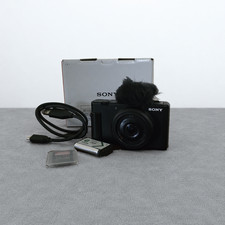Sony ZV-1F 20.1MP 4K Vlogging Camera Black 128GB SD USB Cable Box