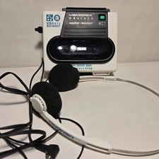 VINTAGE MEMOREX CASSETTE PLAYER WITH BASS BOOST WR-1650 w/ Headphones - READ