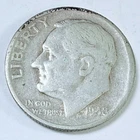 1948 S Roosevelt Dime 90% Silver 10c US Coin, VERY GOOD CONDITION #6948
