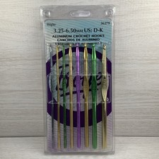 Wrights Aluminum Crochet Hooks / Needles 3.25 - 6.50 MM US: D-K 36279
