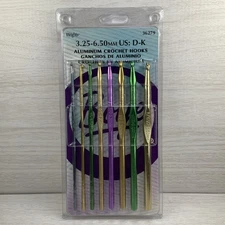 Wrights Aluminum Crochet Hooks / Needles 3.25 - 6.50 MM US: D-K 36279