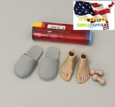 1/6 Sandals Slippers w/ feet for hot toys phicen 12" figure doll worldbox ❶USA❶