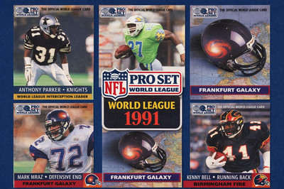 NFL Pro Set 1991 American Football Trading Card Pack Fresh WORLD LEAGUE Pick One