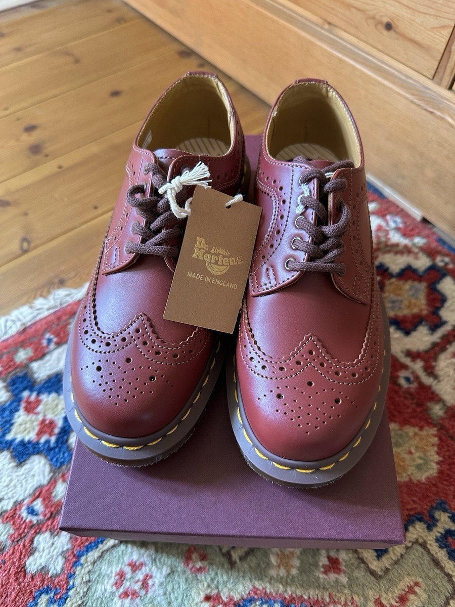 Dr Martens Vintage 3989 Brogue Shoes Oxblood Size UK