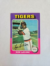 RON LEFLORE ROOKIE 1975 TOPPS BASEBALL CARD #628 DETROIT TIGERS. rookie card picture