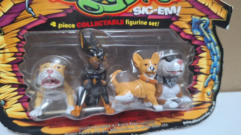 Homies HOOD HOUNDS Set de Estatuillas Sic-Em! Serie 2 2003 raro difícil de encontrar Foto 2 de 4
