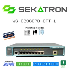 🔀 Cisco WS-C2960PD-8TT-L • 8-Port PoE • Compact LAN Base Switch ⚡FastShip