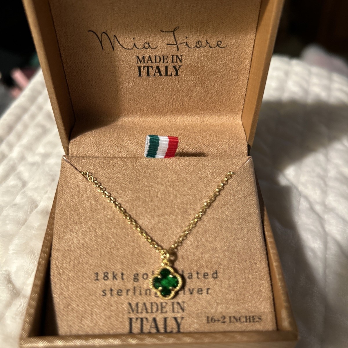 Mia Fioreネックレス Mia Fiore 18K Gold Plated over Sterling Silver Blue Clover