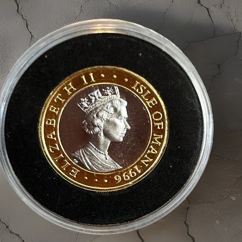 1996 BI-METALLIC ISLE OF MAN 1/4 CROWN GOLD /PLATINUM GEM PROOF (2 avialble)