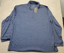 Greg Norman 1/4 Zip Pullover Men XXXL Blue Stretch Performance By Design UPF 50+