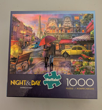 Buffalo Night  Day Raining in Paris 1000-Piece Cardboard Jigsaw Puzzle