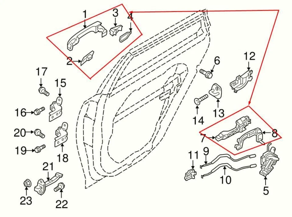 Manija exterior puerta lateral derecha pasajero Kia Optima LX 16-2020 82661-D5000 Foto 2 de 4