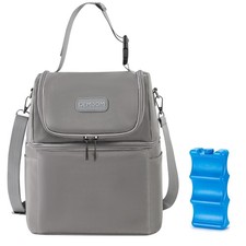 Breast Pump Cooler Travel Bag Ice Pack Fits 6 Baby Bottles Insulated Storage