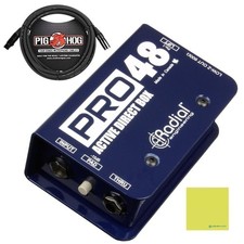 Radial Engineering Pro48 Active Direct Box Bundle w/Pig Hog Mic Cable and Liq...