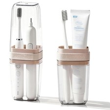 Toothbrush and Toothpaste Travel Case: 2-in-1 Portable Travel Toothbrush Case...