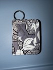 Vera Bradley Double ID Moon Shadow Meadow Wallet Grey/ White Pre-owned — photo 3