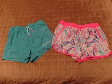 (2) Girl's, Champion Shorts,  Green/Pink, Activewear, Size:14/16, Ex Con