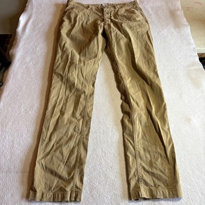 No Nationality NN07 Marco Chino Pants Mens 34 Beige Cotton Blend Casual Trousers