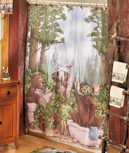 18-Pc In the Woods Avanti Bear Bath Collection Laughing Bear Art Jeffery Severn - Image 2 of 4