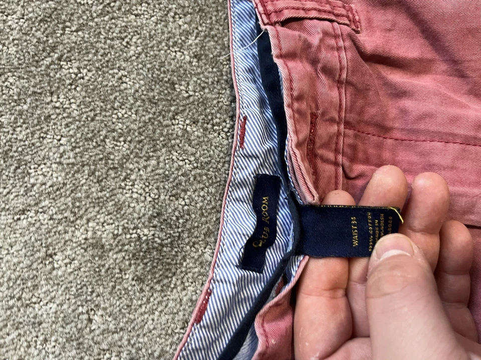 Club Room by Charter Club Hombres 34 Rojo Salmón Foto 3 de 4