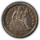 1858 10c Seated Liberty Silver Dime - Deep Patina - XF/AU - SKU-Z6476