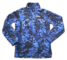 Columbia Boys Blue Camo Full Zip Long Sleeve Fleece Jacket Size Large 14/16
