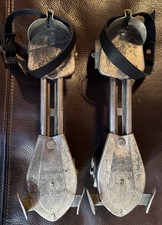 Pair Of 1940 s Antique Kingston Deluxe Roller Skates w/ Leather Strap. No Rust.