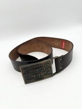Vintage 70s Levi Strauss Belt Buckle Leather Western Size 30 USA