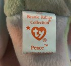 Ty Beanie Babies Peace Bear 1996 with Tag Protector P.E. Pellets — photo 3
